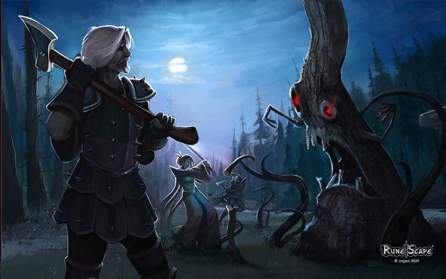 Man armor axe forest demon free wallpaper for desktop - medium preview image