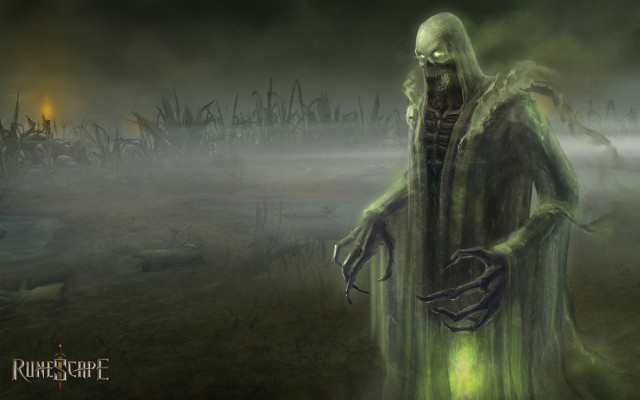 Creepy man green robe field free wallpaper for desktop - medium preview image