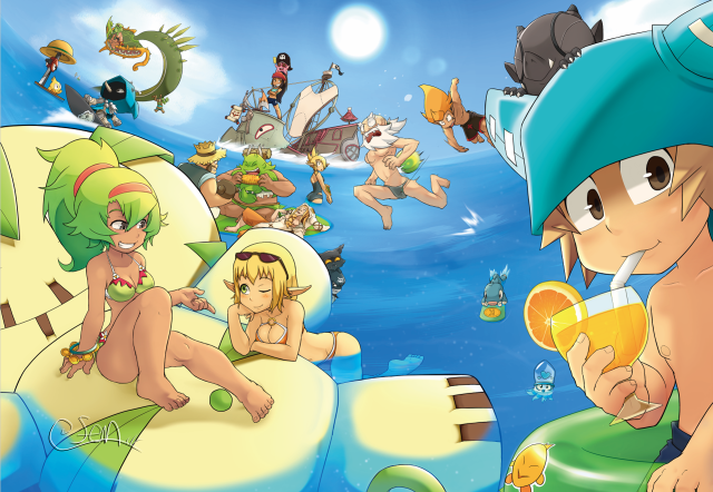 Girl beach chair orange juice free wallpaper for desktop - medium preview image