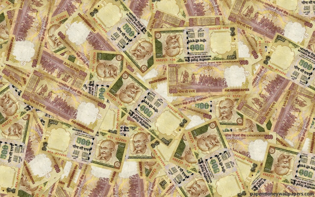 Indian currency paper money cityscape free wallpaper for desktop - medium preview image