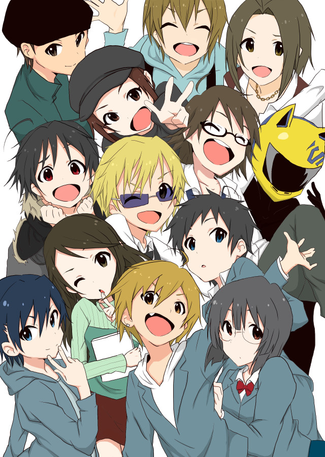 Group hats glasses posing picture free wallpaper for mobile - medium preview image