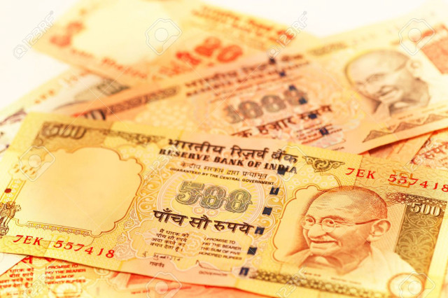 Indian currency pile table stock free wallpaper for desktop - medium preview image