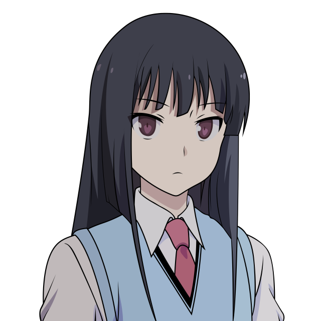 Girl black hair vest tie free wallpaper for tablet - medium preview image