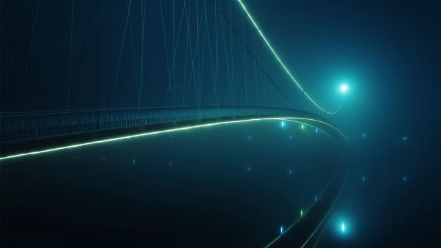 Bridge light night moon starry free wallpaper for desktop - medium preview image