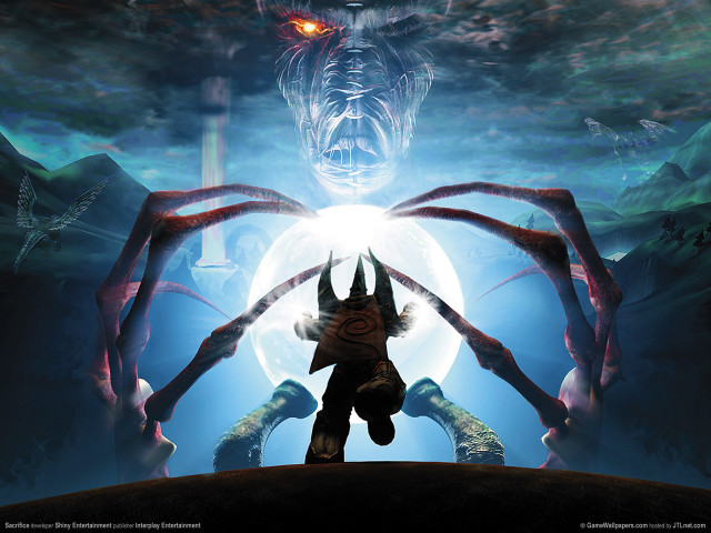 Giant spider glowing eye computer free wallpaper for desktop - medium preview image