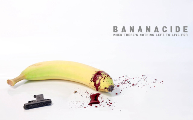 Banana bite knife blood spatula free wallpaper for desktop - medium preview image