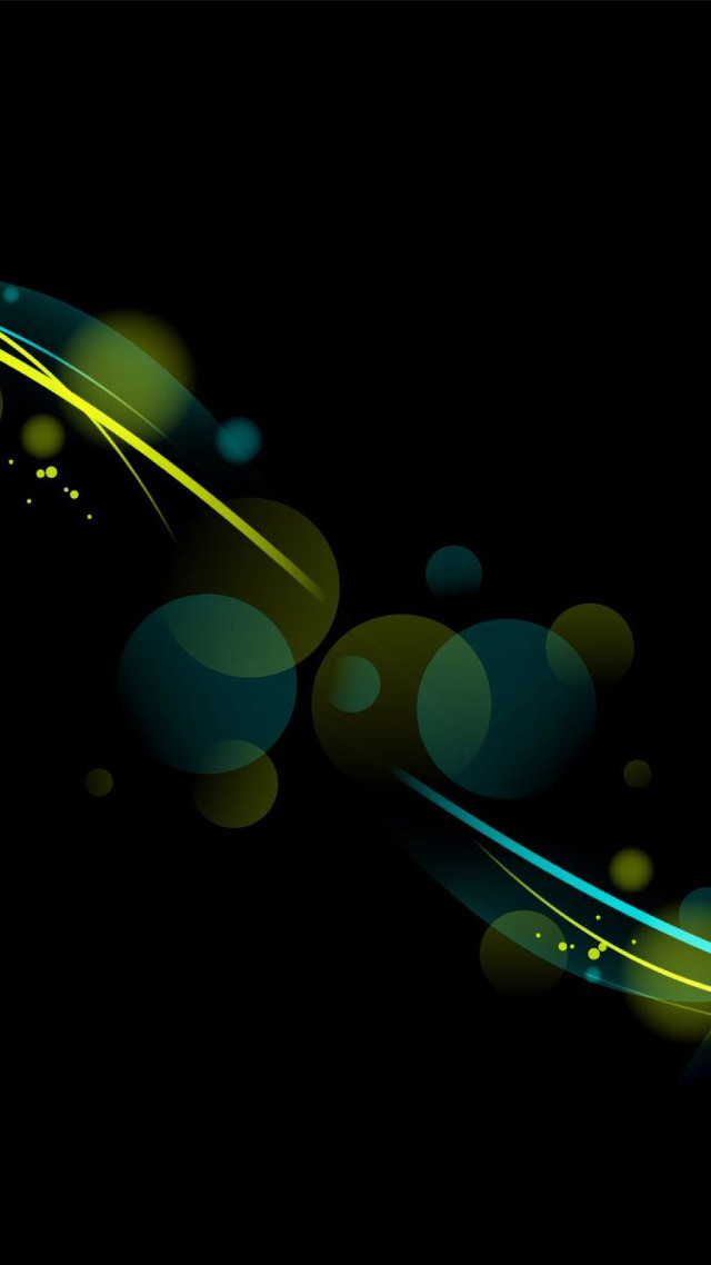 Black background yellow blue swirl free wallpaper for mobile - medium preview image