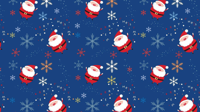 Blue santa snowflakes stars naive free wallpaper for desktop - medium preview image