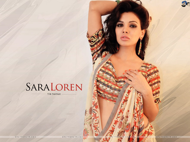 Woman sari posing picture hands free wallpaper for desktop - medium preview image