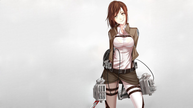 Woman short skirt jacket gun free wallpaper for desktop - medium preview image