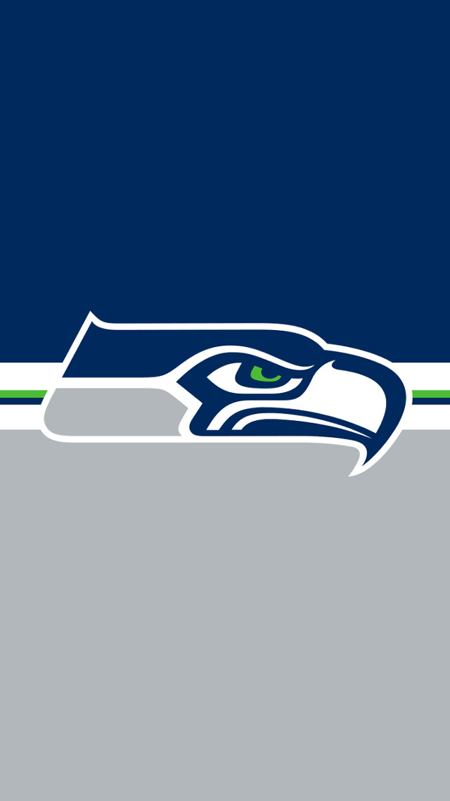 Seattle football logo blue gray free wallpaper for mobile - medium preview image