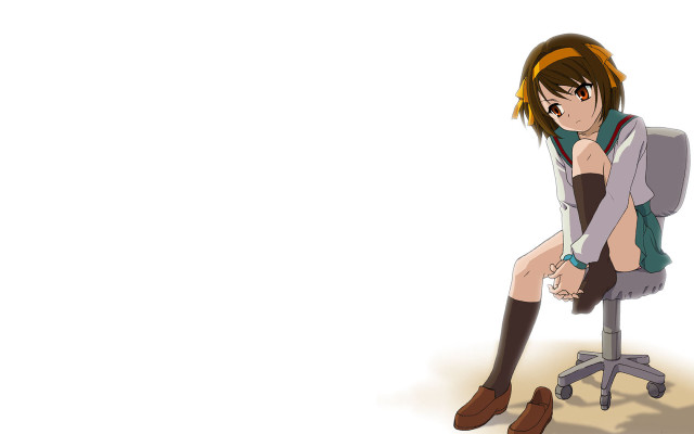 Kyoto anime sitting kiha uniform free wallpaper for desktop - medium preview image