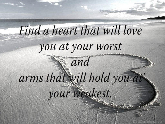 Heart sand beach quote man free wallpaper for desktop - medium preview image