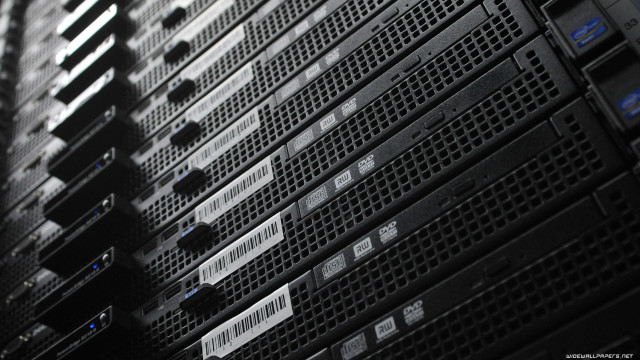 Servers stacked server room clock free wallpaper for desktop - medium preview image