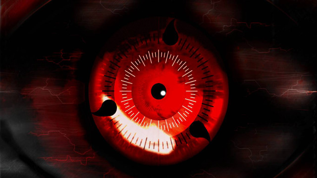 Red eyeball black background red #2 free wallpaper for desktop - medium preview image