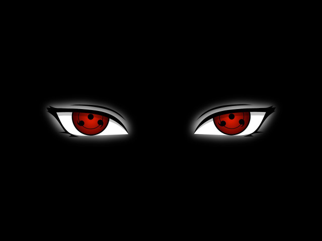 Red eyes glowing dark background free wallpaper for desktop - medium preview image