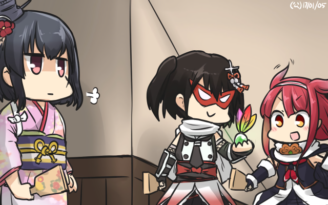 Anime characters standing room wall free wallpaper for desktop - medium preview image