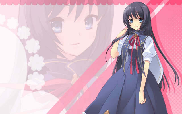 Girl dress cat shoulder pink free wallpaper for desktop - medium preview image