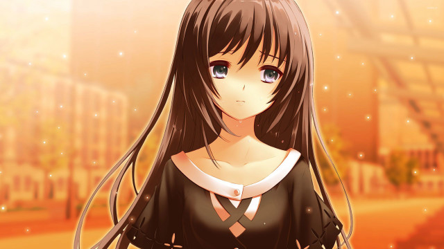 Girl long hair black shirt #6 free wallpaper for desktop - medium preview image