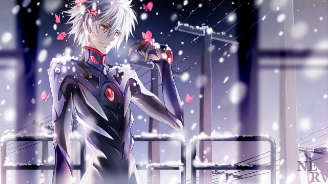 Whitehair blackoutfit redbow tiesword anime free wallpaper for desktop - medium preview image