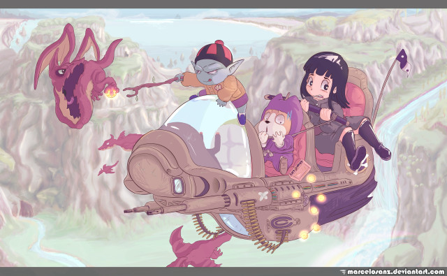 Flying vehicle group mountainous river free wallpaper for desktop - medium preview image