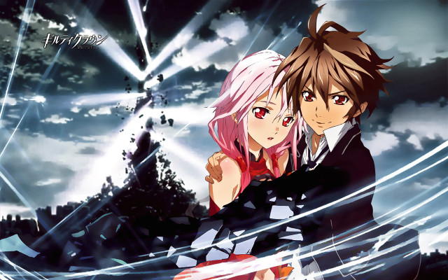 Anime couple sky clouds stars #2 free wallpaper for desktop - medium preview image