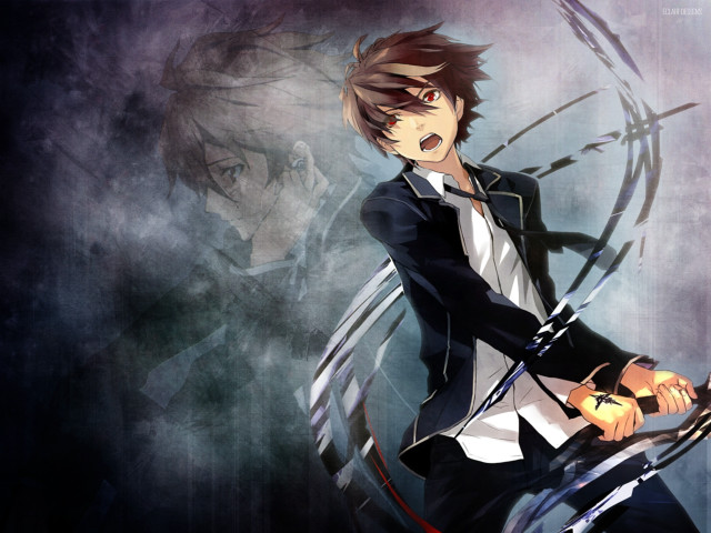 Man holding sword wall spider free wallpaper for desktop - medium preview image