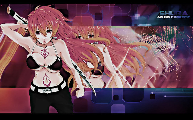 Girl pink hair sword futuristic free wallpaper for desktop - medium preview image