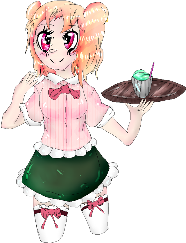 Girl holding tray cupcake plate free wallpaper for mobile - medium preview image