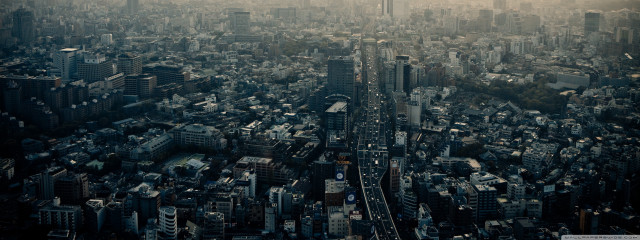Cityscape night skyline skyscraper bridge free wallpaper for desktop - medium preview image