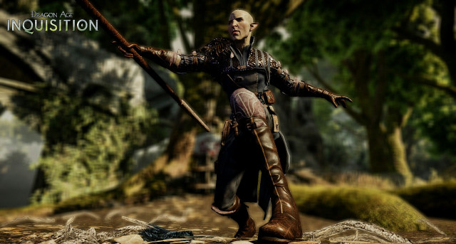 Man costume stick forest trees free wallpaper for desktop - medium preview image