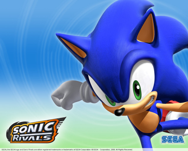 Sonic hedgehog running cartoon blue free wallpaper for desktop - medium preview image