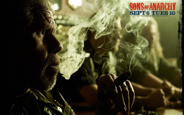 Man smoking cigarette dark room #3 free wallpaper for desktop - medium preview image