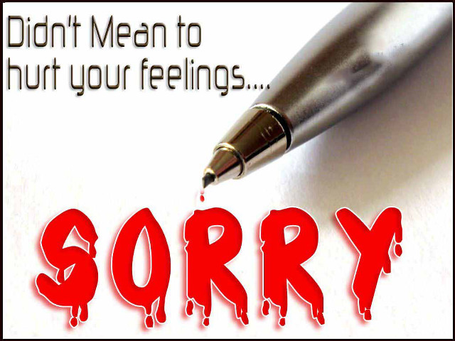 Pen writing sorry red ink free wallpaper for desktop - medium preview image
