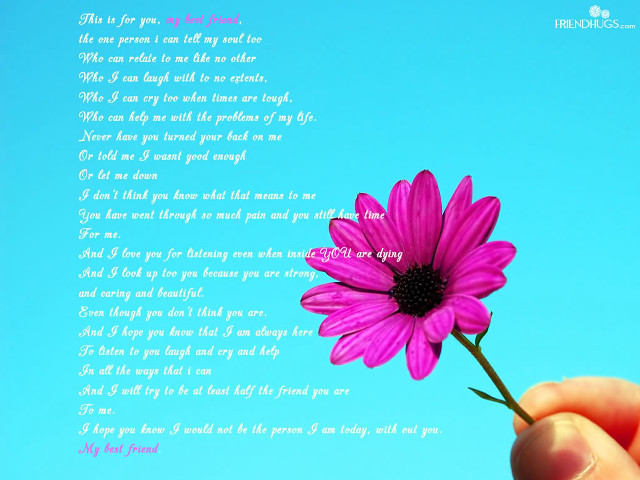 Person holding flower poem background #2 free wallpaper for desktop - medium preview image