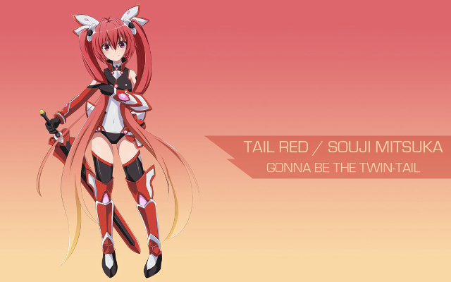 Girl red white sword pink free wallpaper for desktop - medium preview image
