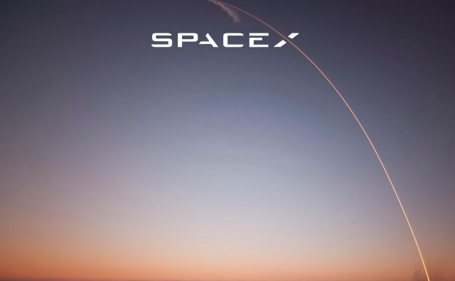 Spacex jet flying sky message free wallpaper for desktop - medium preview image