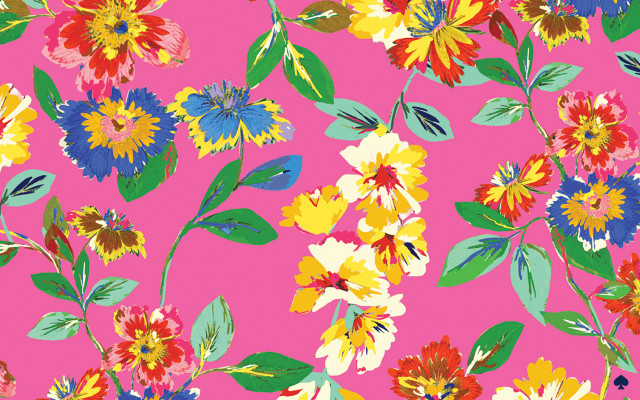 Pink floral background flowers leaves free wallpaper for desktop - medium preview image