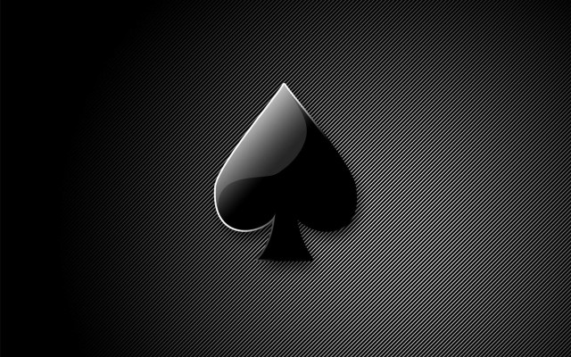 Black white spade pattern repeating free wallpaper for desktop - medium preview image