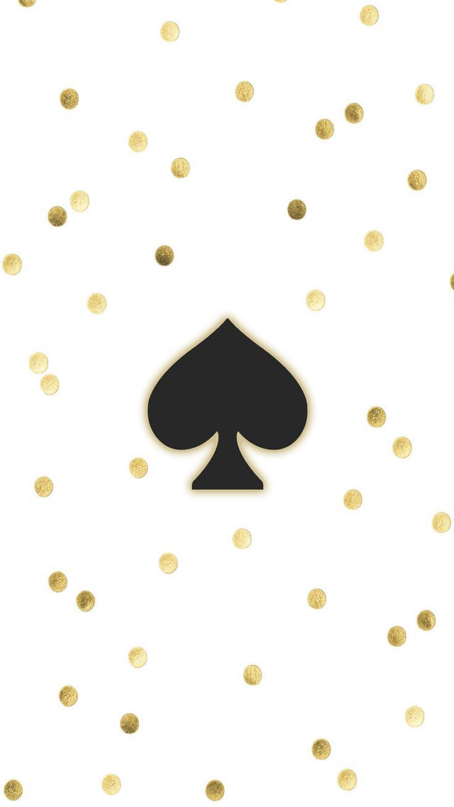 Ace symbol gold dots white free wallpaper for mobile - medium preview image