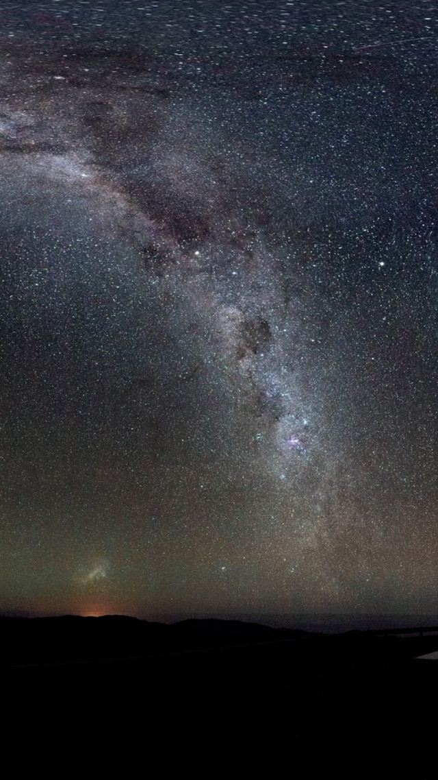 Night sky stars clouds people free wallpaper for mobile - medium preview image