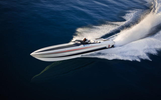Speed boat wake water air free wallpaper for desktop - medium preview image