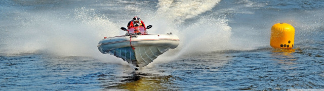Boat person yellow buoy water free wallpaper for desktop - medium preview image
