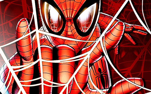 Spider man red background red free wallpaper for desktop - medium preview image