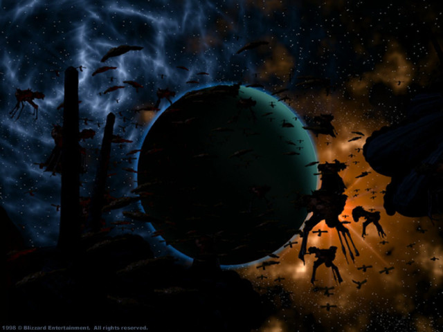 Space station blood bats flying free wallpaper for desktop - medium preview image