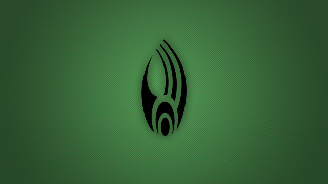 Black white logo green background free wallpaper for desktop - medium preview image
