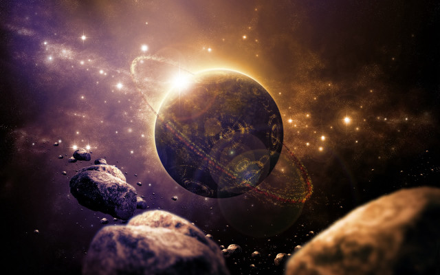 Space scene planet star cluster #3 free wallpaper for desktop - medium preview image