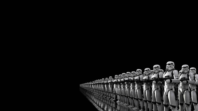 Star wars action figures reflection free wallpaper for desktop - medium preview image