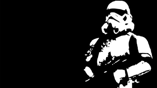 Stormtrooper baseball bat black white free wallpaper for desktop - medium preview image