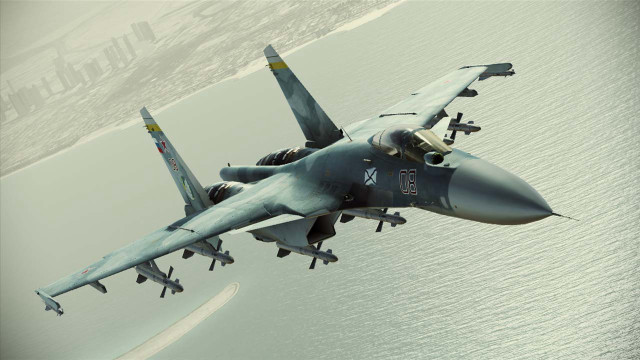 Fighter jet flying water sky #2 free wallpaper for desktop - medium preview image